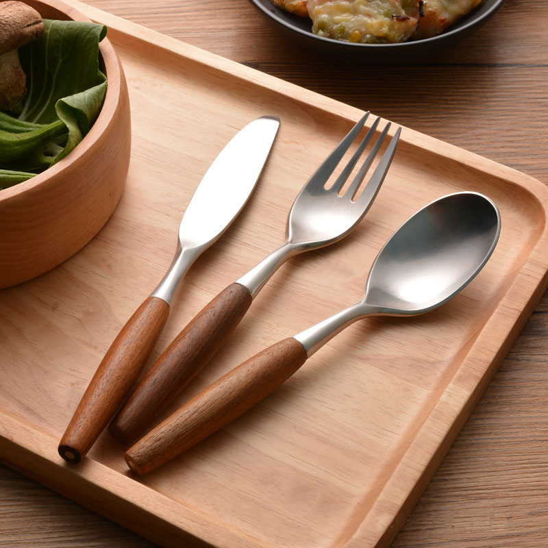 Silver spoon and fork cutlery set